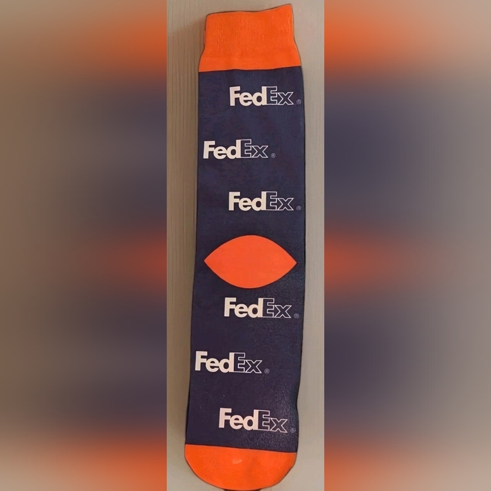 FedEx Logo Socks - Purple and Orange